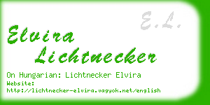 elvira lichtnecker business card